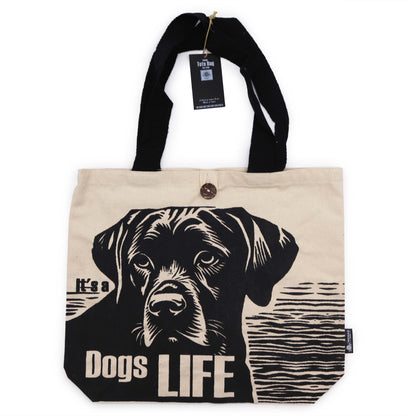 Bolso Básico Icónico - Es la vida de un perro - Blanco 10 oz (36 x 43 x 10 cm)