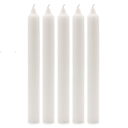 Velas a Granel de Color Sólido - Blanco Rústico - Paquete de 10