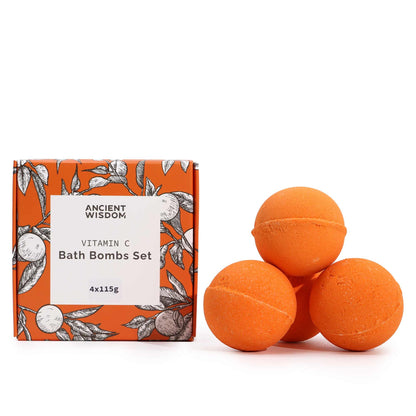 Set of 4 Vitamin C Bath Bombs - Aromatherapy