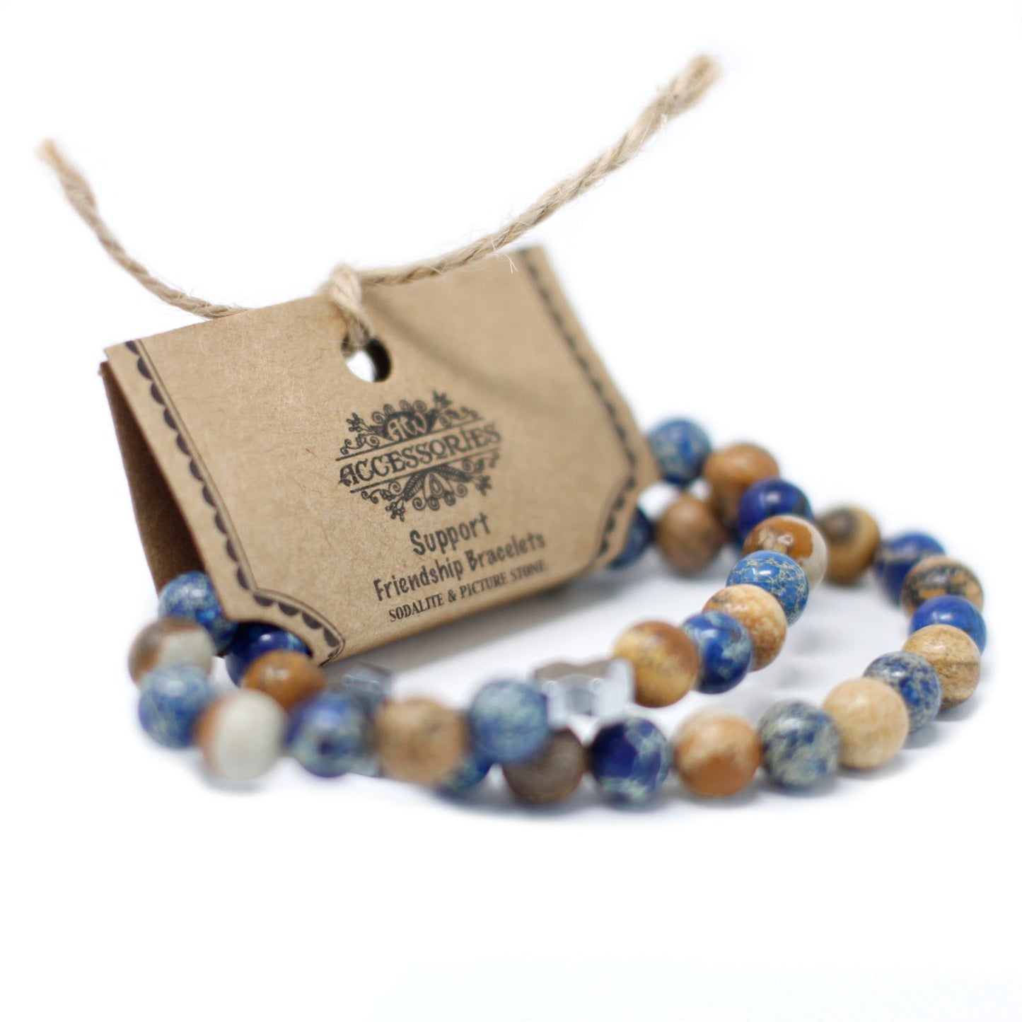2 Pulseras con Piedras Preciosas - Eternidad