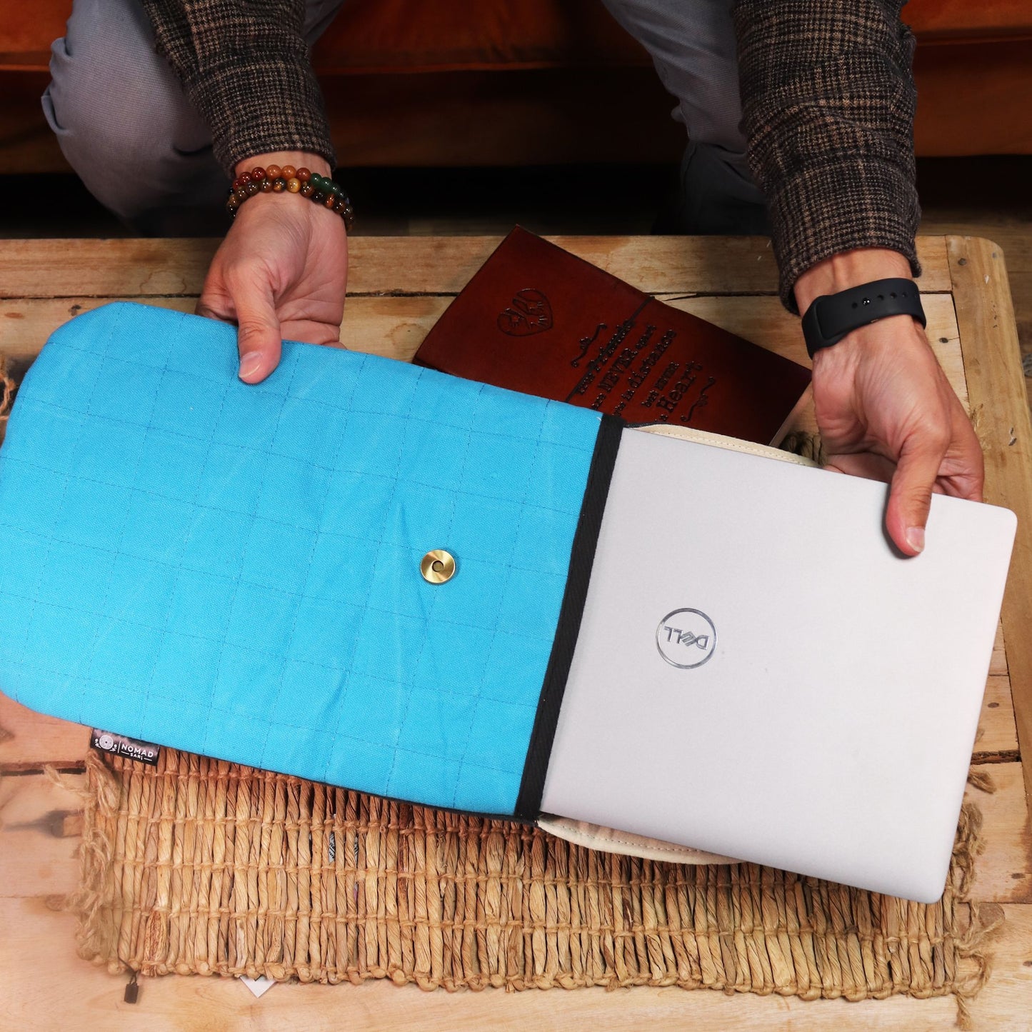 Padded 13-inch Laptop Sleeve - Crazy Yellow - 14 oz Stonewash