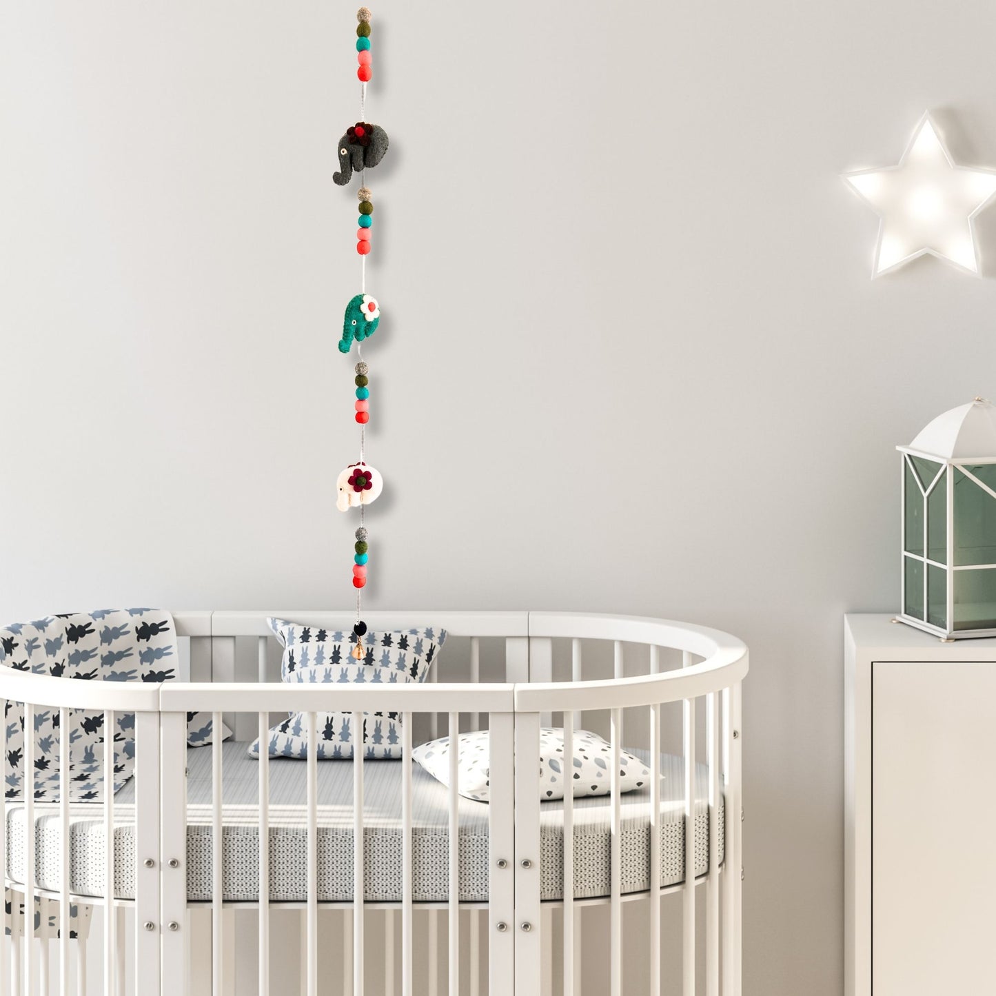 Colgante de Pared de Fieltro - Elefantes (colores variados)