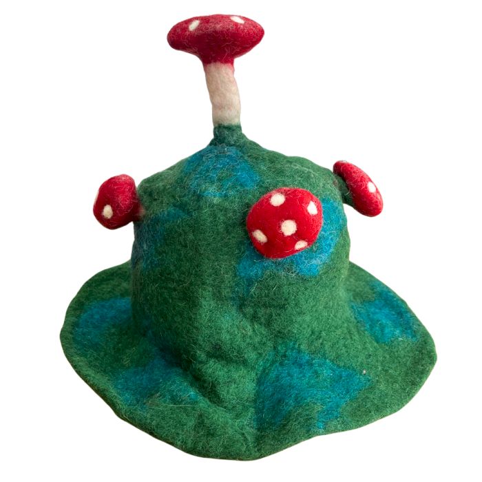 Felt mushroom hat - Mountain moss green