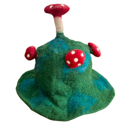 Felt mushroom hat - Mountain moss green