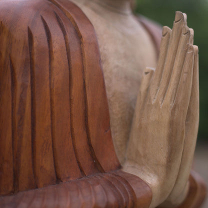 Estatua de Buda Tallada a Mano- 60cm Bienvenido