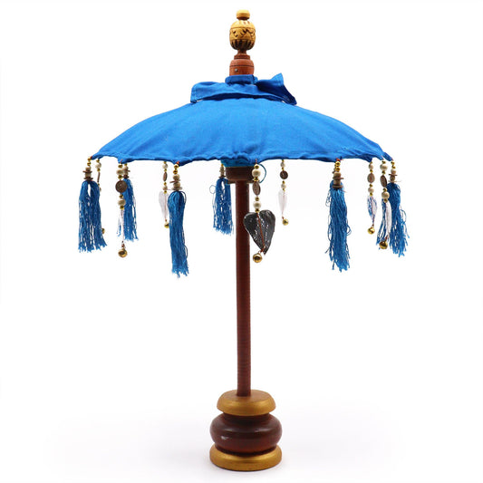 Bali Home Decor Umbrella - Cotton - Turquoise - 40cm