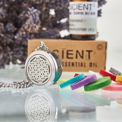 25mm Aromatherapy Diffuser Necklace - Flower of Life