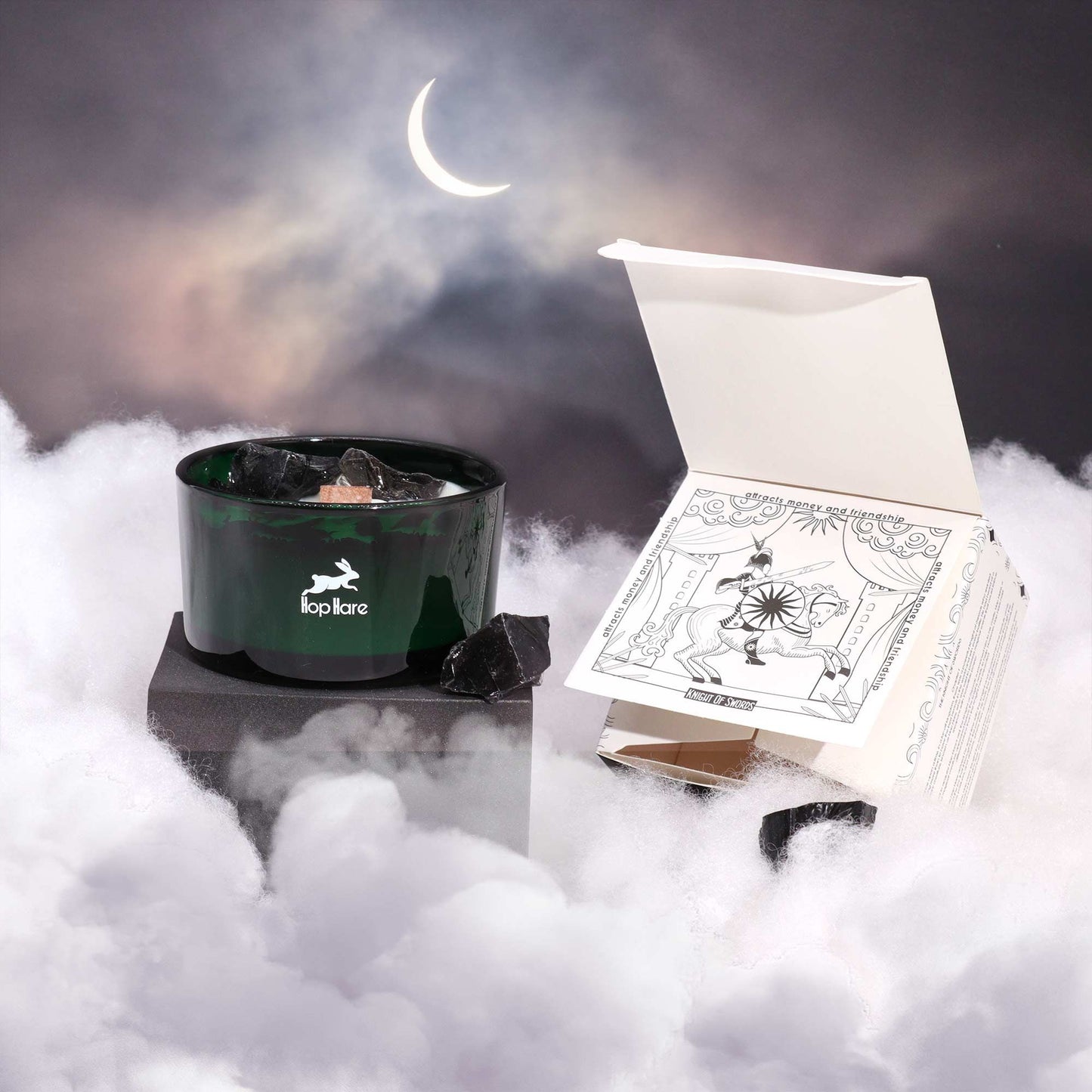 Hop Hare Crystal Magic Flower Candle - Knight of the Sword