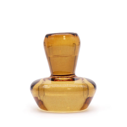 Reversible Mushroom Dinner/Tea Light Candle Holder - Antique Amber