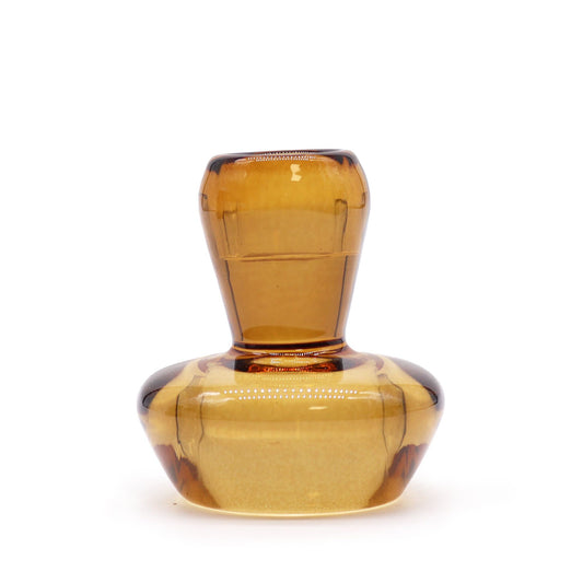 Reversible Mushroom Dinner/Tea Light Candle Holder - Antique Amber