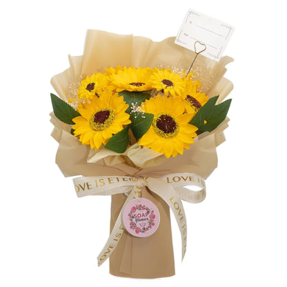 Large bouquet of sunflowers - Love is eternal - Gift card