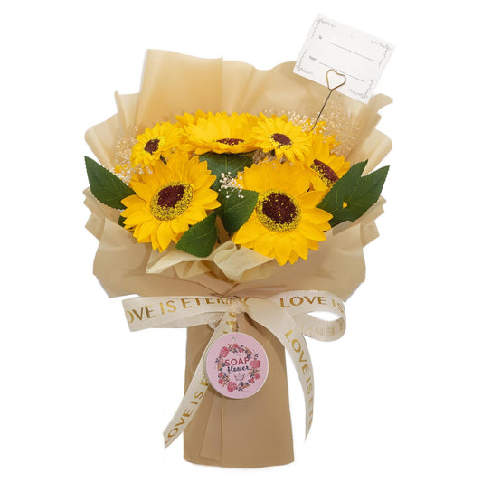 Large bouquet of sunflowers - Love is eternal - Gift card