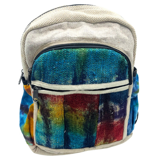 Medium Tiedye Hemp Backpack without Print