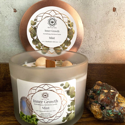 Mint and Moonstone Candle - Inner Growth