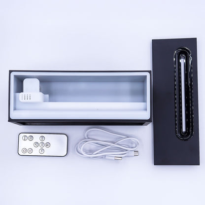 Difusor de aroma con efecto de llama y sonido de aves - USB negro - Cambio de color