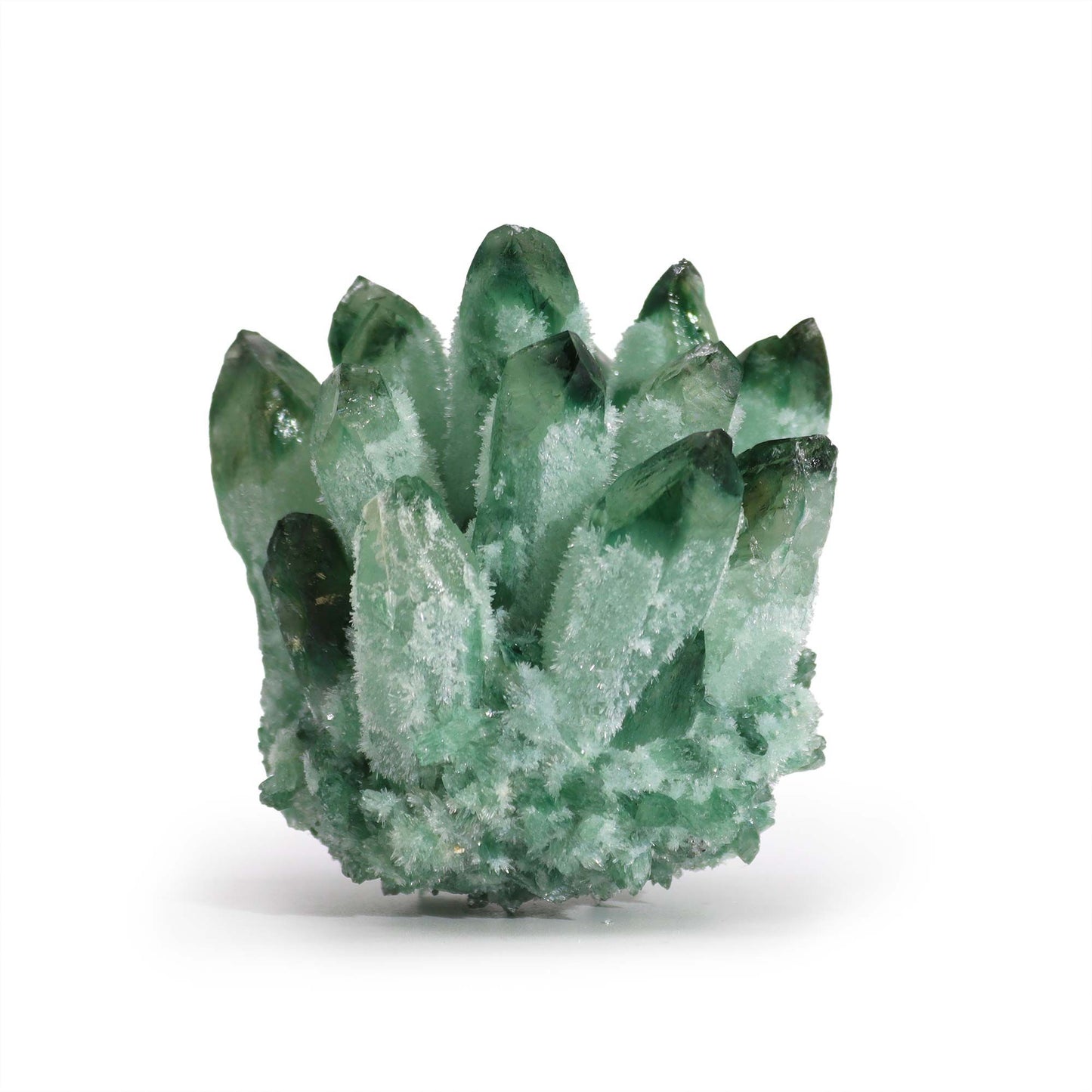 Natural Handcrafted Quartz Cluster - Green Phantom Quartz (approx 250-300gm 8cm)