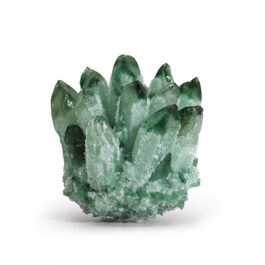 Natural Handcrafted Quartz Cluster - Green Phantom Quartz (approx 250-300gm 8cm)