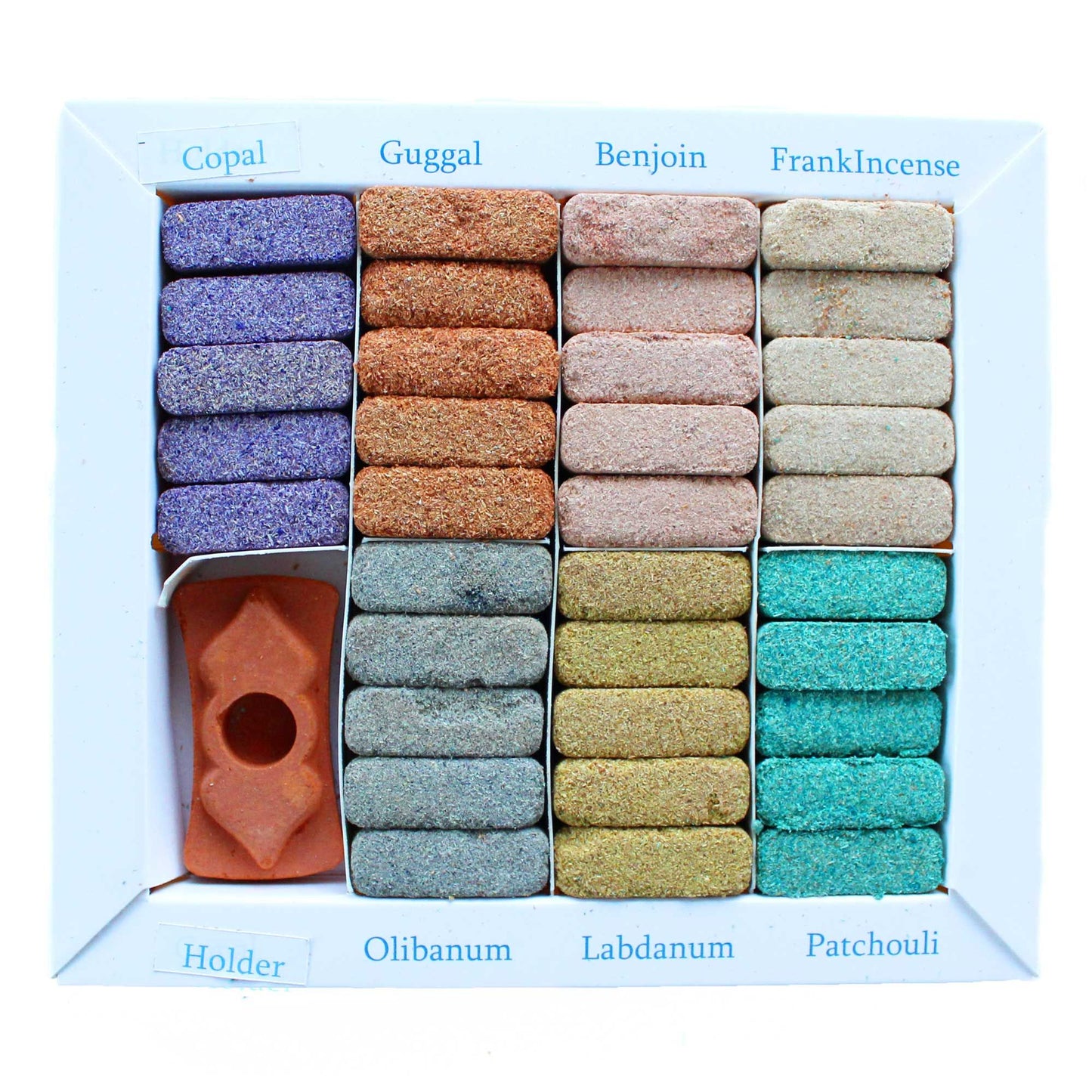 Display set of 70 incense bricks for cleansing and burning - Wild West