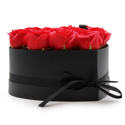 Gift Box - Soap Flower 13 Red Roses - Heart
