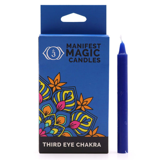 Manifest Magic Candles (12-Pack) - Dark Blue - Third Eye Chakra