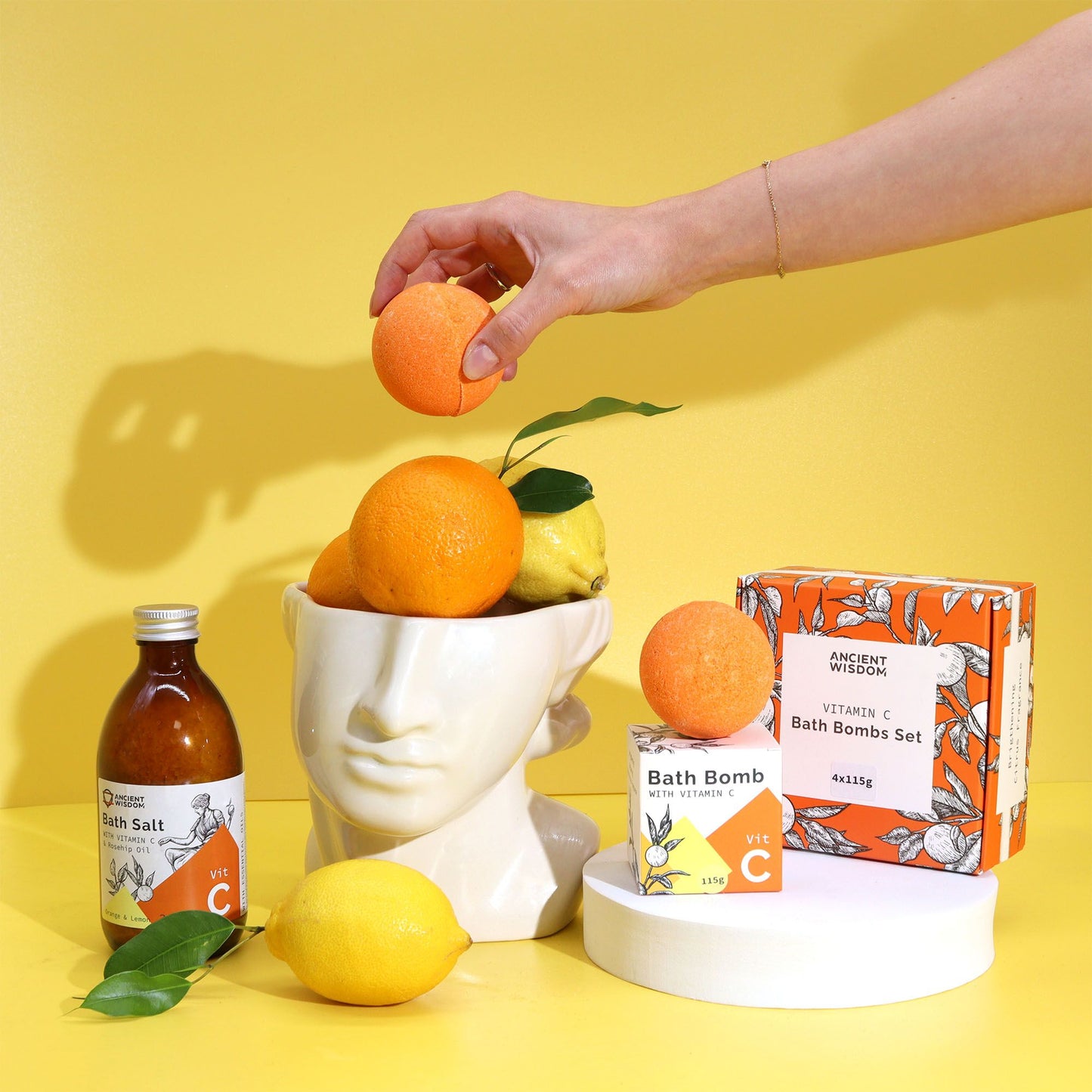 Set of 4 Vitamin C Bath Bombs - Aromatherapy
