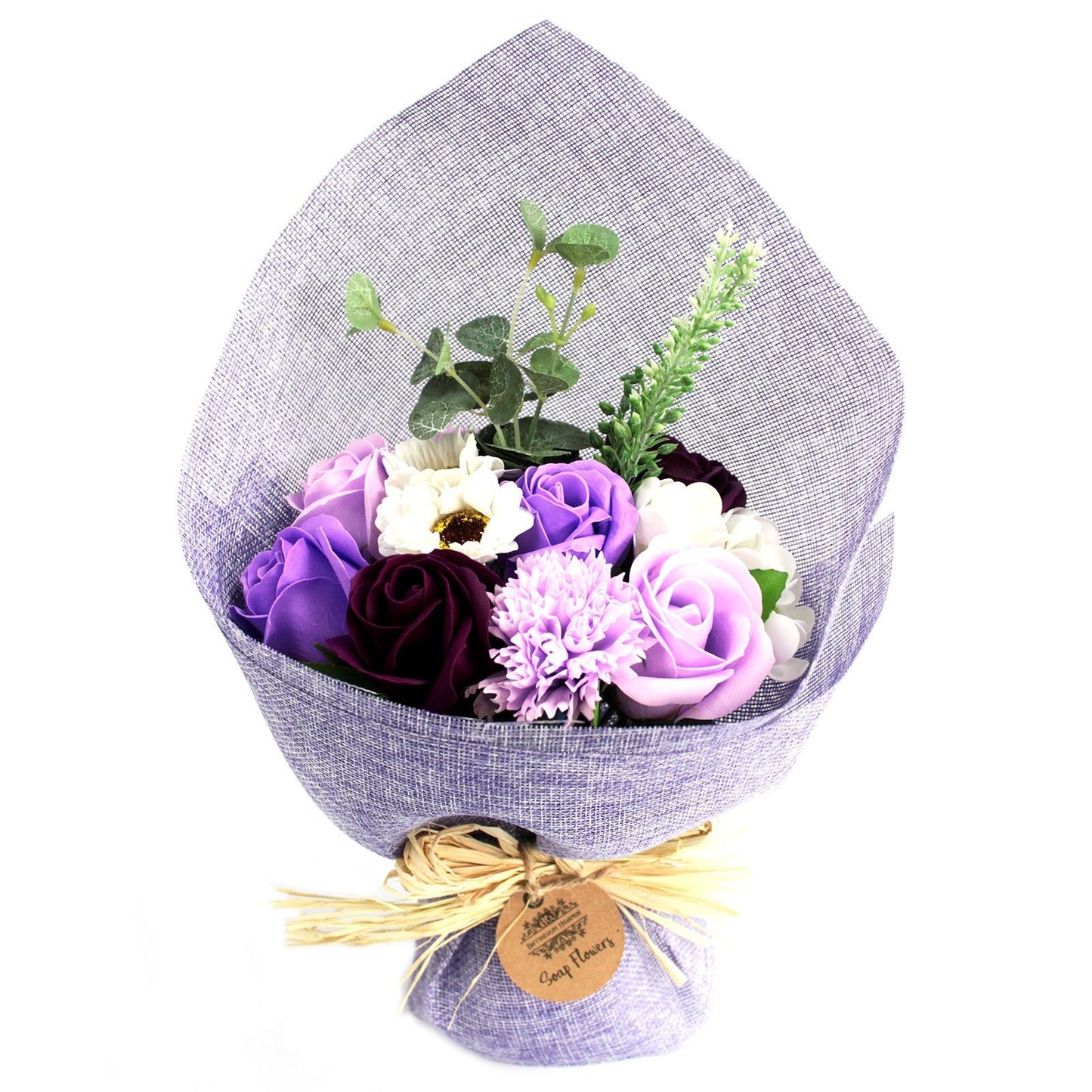 Soap Flower Bouquet - Purple