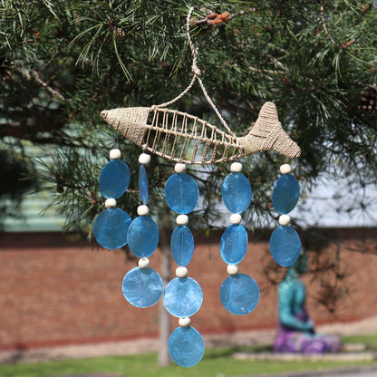 Pez en Cuerda y Gota Azul