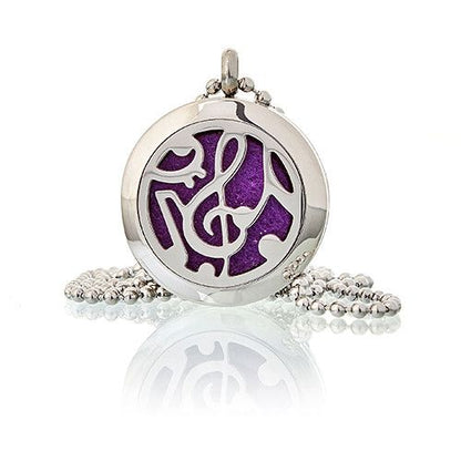 Aromatherapy diffuser necklace 25mm - Musical note