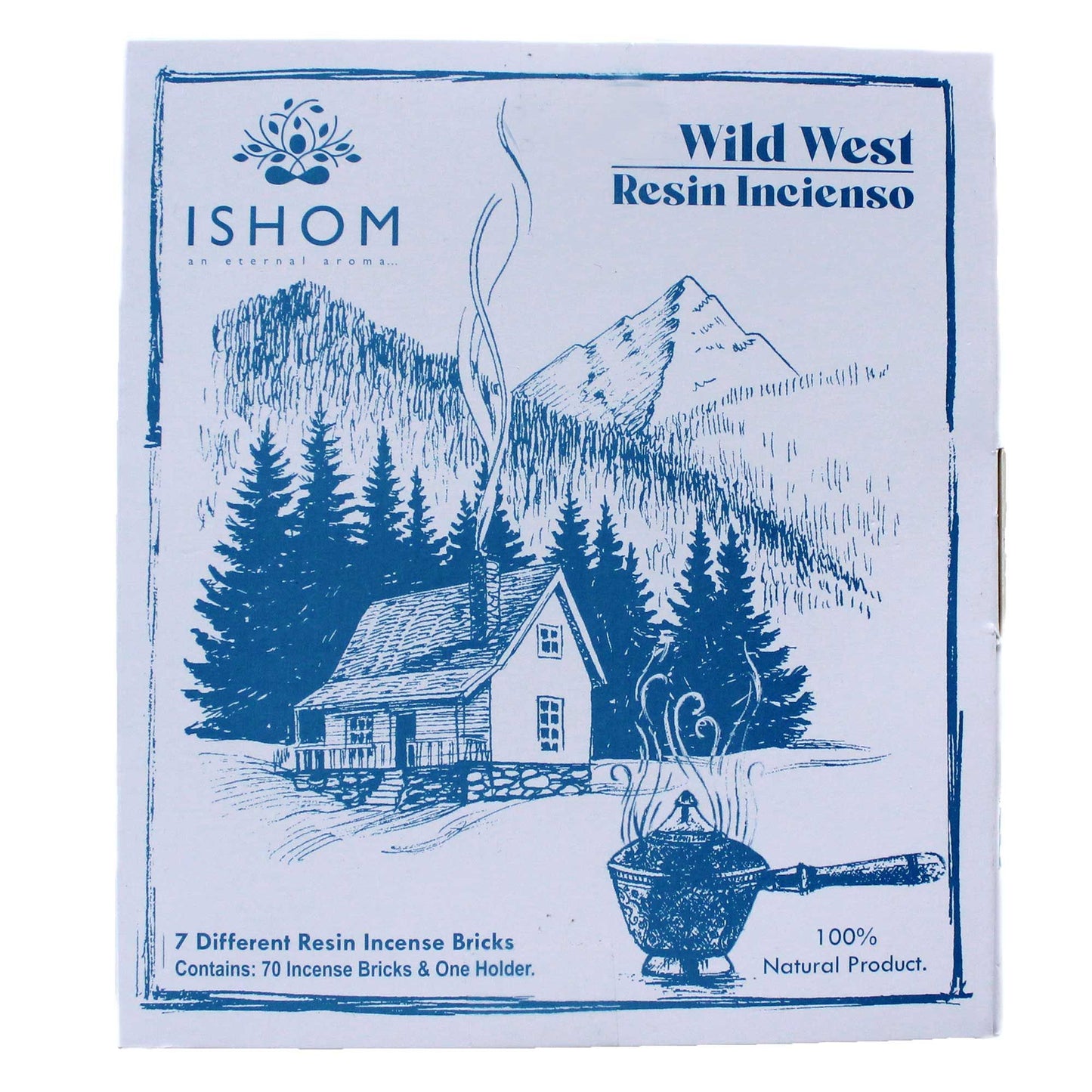 Display set of 70 incense bricks for cleansing and burning - Wild West