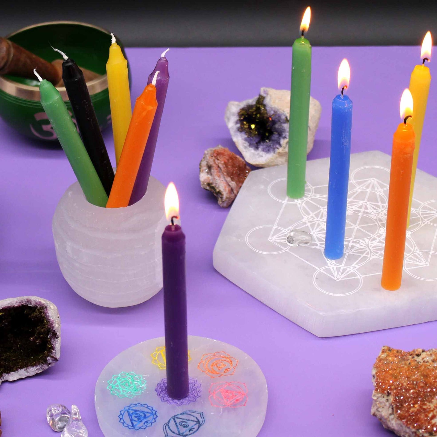 Set of 10 candles - Good energy