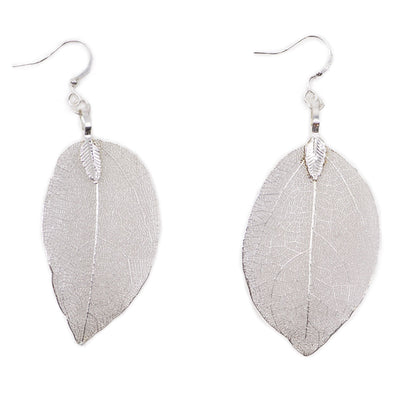 Earrings - Value Leaf - Silver