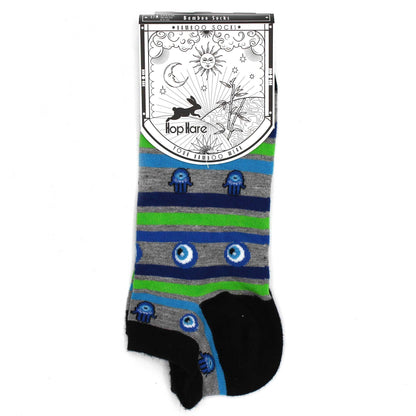 Hop Hare Bamboo Low Socks S/M (36-40) - Evil Eye &amp; Hamsa