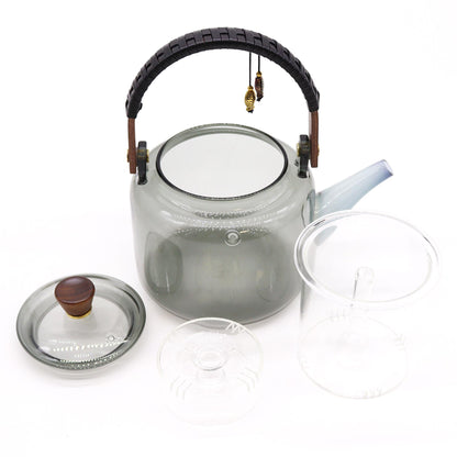 Glass Teapot with Infuser - With Charcoal Steam System - 1000ml