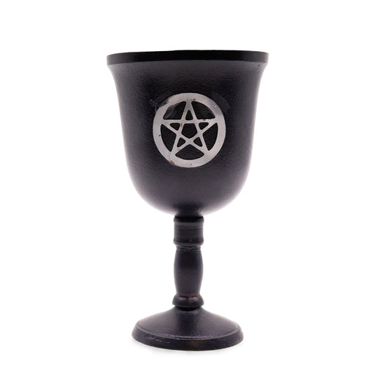 Iron ritual chalice - Pentagon - 20x11cm