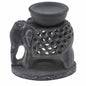 Soapstone Oil Burner 10.5 cm - Standing Elephant