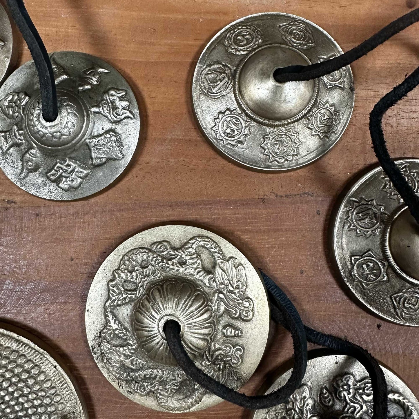 Tibetan Tingsha - Lucky Symbols - approx 6 cm