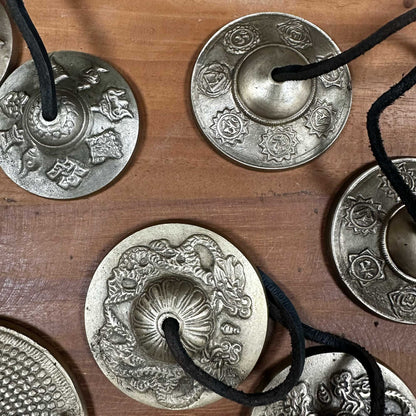 Tibetan Tingsha - Lucky Symbols - approx 6 cm