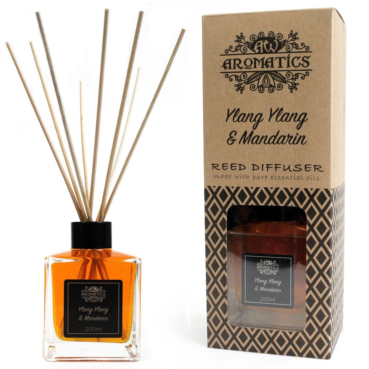 Reed Diffuser with Essential Oils - Ylang Ylang &amp; Mandarin