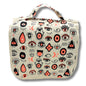 Bolsa de Aseo Grande de Lona de Algodón con Estampado de Ojos Múltiples