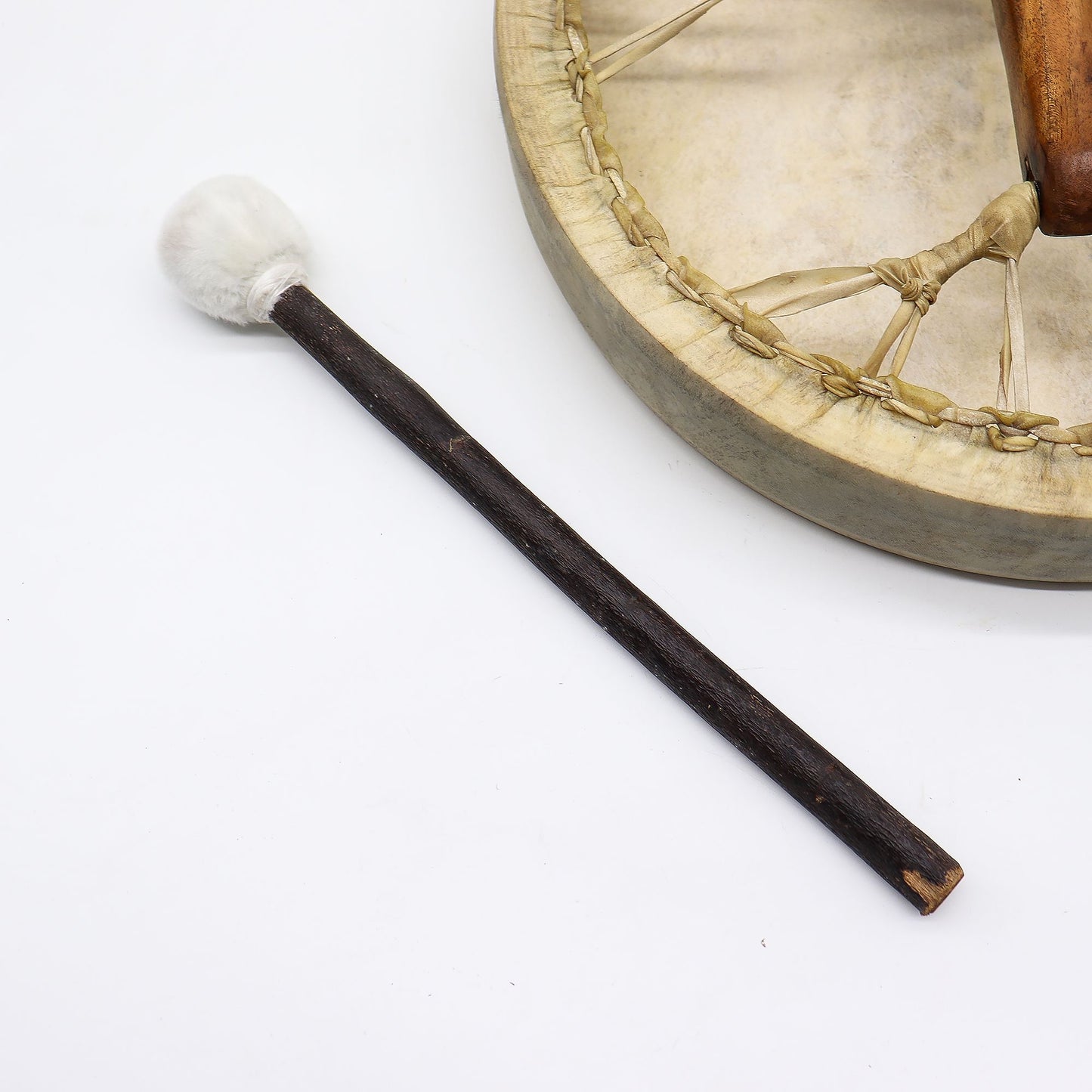 Wolf Spirit - Tambour Sharman et baguettes - réglables - 40 cm