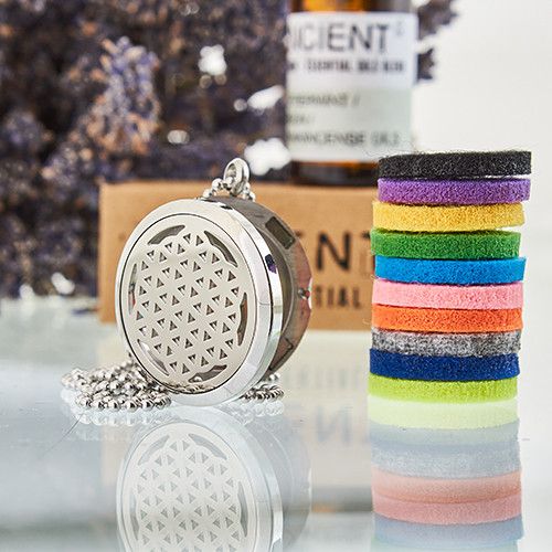 30mm Aromatherapy Diffuser Necklace - Flower of Life