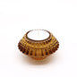 Reversible Flower Design Dinner/Tea Light Candle Holder - Amber