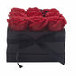 Gift Box - Soap Flower 9 Red Roses - Square