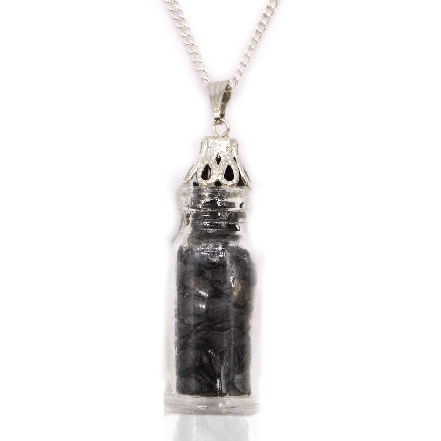 Bottled Gemstone Necklace - Black Onyx