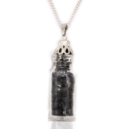 Bottled Gemstone Necklace - Black Onyx