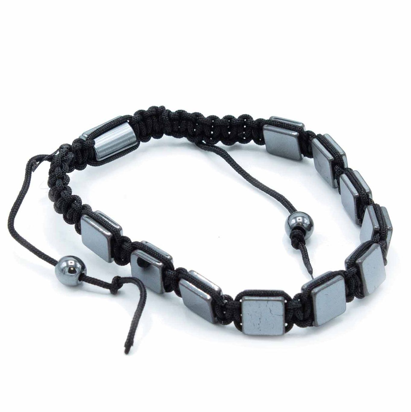 Hematite Shamballa Magnetic Bracelet - Flat Cubes