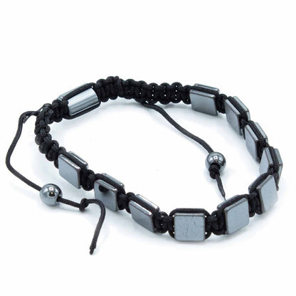Hematite Shamballa Magnetic Bracelet - Flat Cubes
