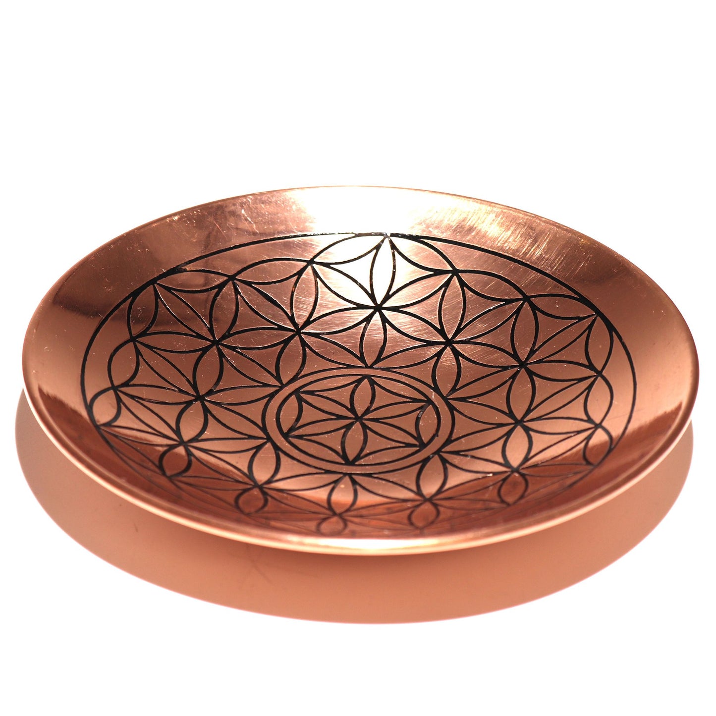 Copper offering plate - Flower of Life