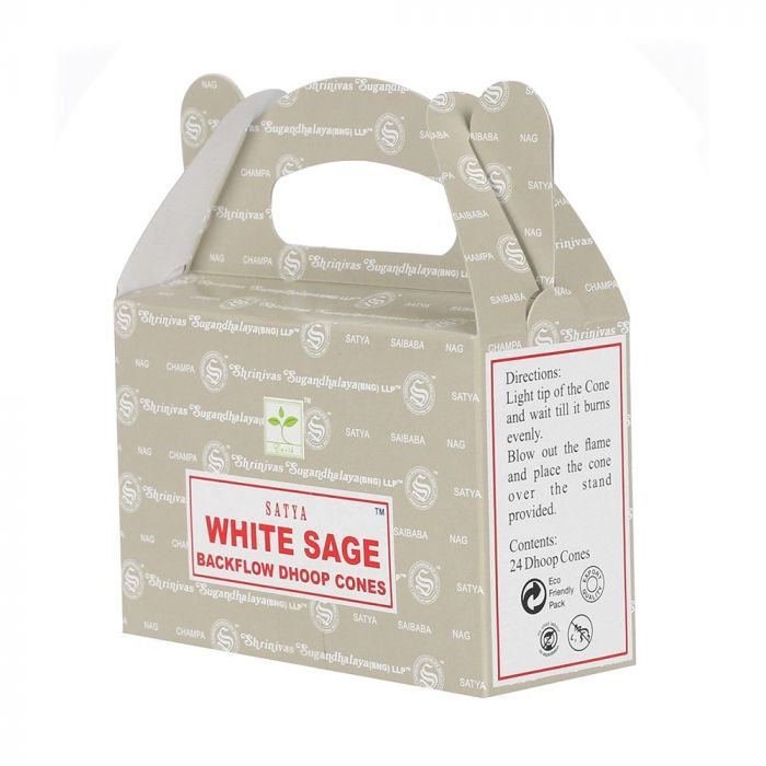 Satya Reflux Dhoop Cones - White Sage (24 units)