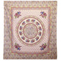Wall Tapestry - Elephant Mandala - Violet/Blue on Cream